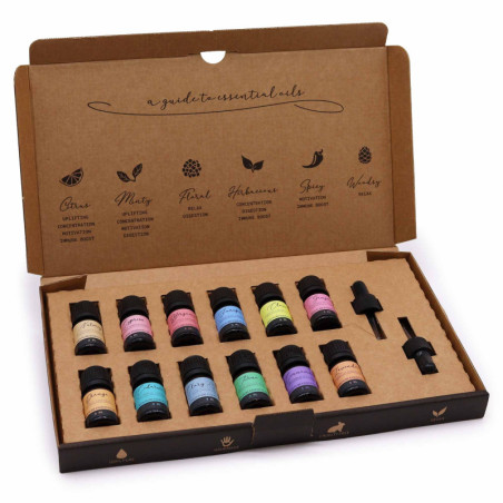 Coffret d'huiles essentielles d'aromathérapie - Coffret d'automne