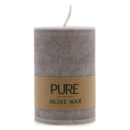Bougie en cire d'olive pure 90 x 60 - Gris