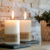 Bougie en cire d'olive pure 90 x 60 - Gris