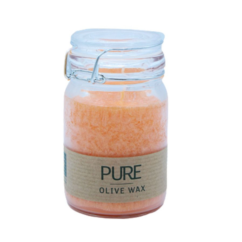 Bougie en pot à la cire d'olive pure 120 x 70 - Mandarine