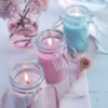 Bougie en pot en cire d'olive pure 120 x 70 cm - Rose antique