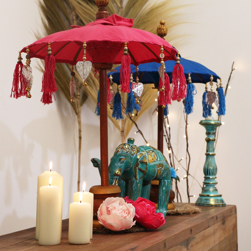 Parasol Bali Home Decor - Coton - Rose - 40 cm