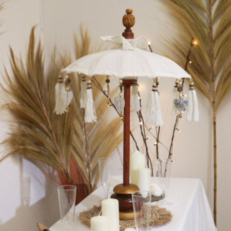 Parasol Bali Home Decor - Toile - Naturel - 40 cm