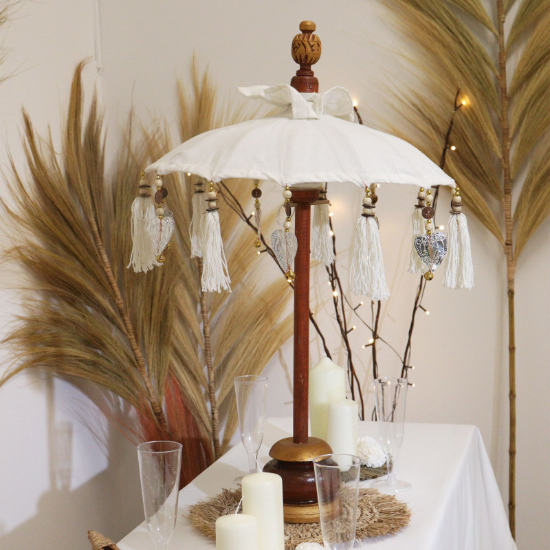 Parasol Bali Home Decor - Toile - Naturel - 40 cm