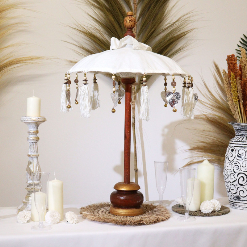 Parasol Bali Home Decor - Toile - Naturel - 40 cm