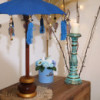 Parasol Bali Home Decor - Coton - Turquoise - 40 cm