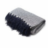 Plaids Boho Comfort - Zigzag bleu marine