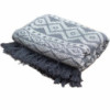 Plaids Boho Comfort - Motif géométrique gris