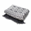 Plaids Boho Comfort - Motif géométrique gris