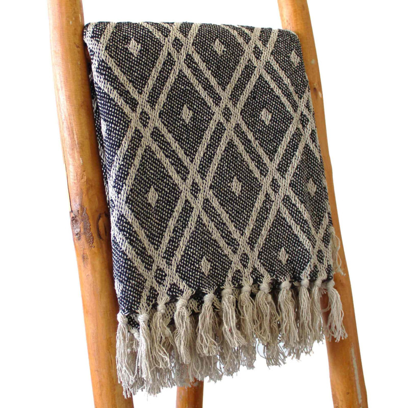 Plaids Boho Comfort - Noir et Beige Regency