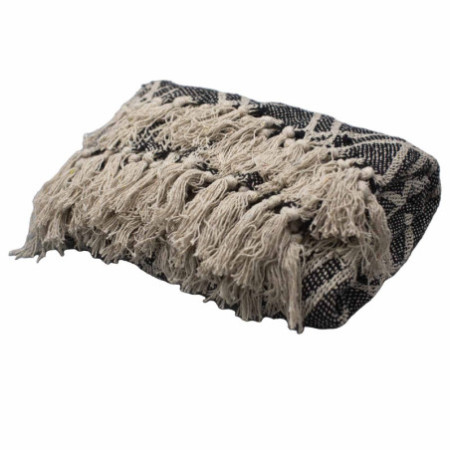 Plaids Boho Comfort - Noir et Beige Regency