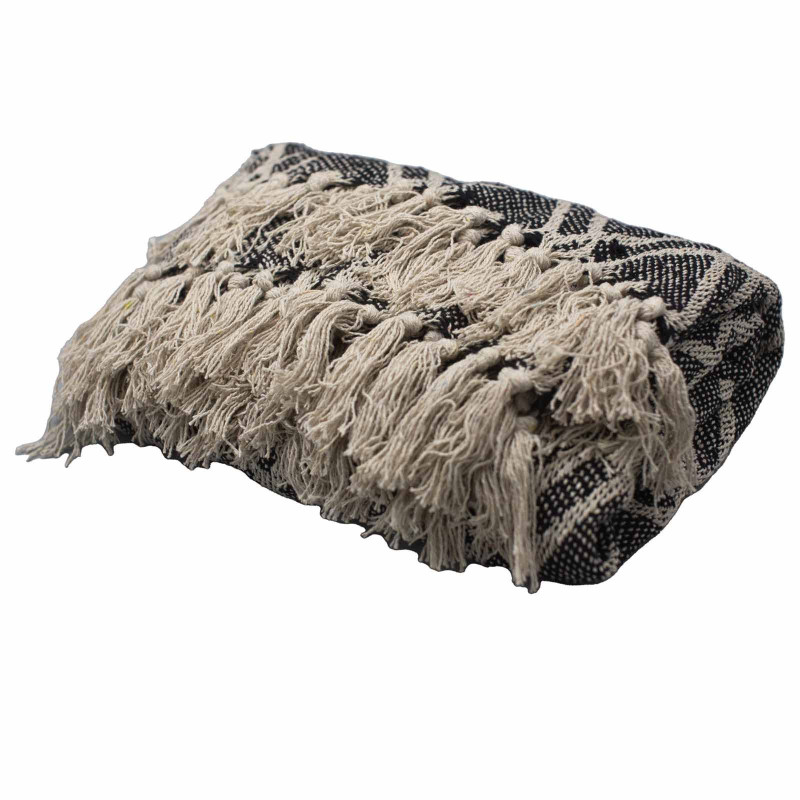 Plaids Boho Comfort - Noir et Beige Regency