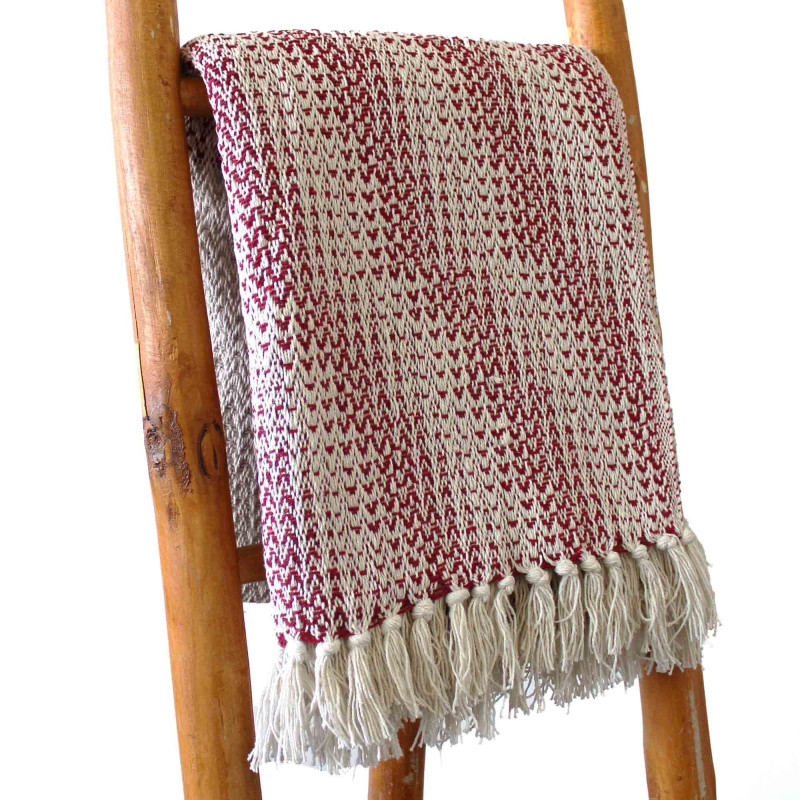 Plaids Boho Comfort - Rubis bicolore