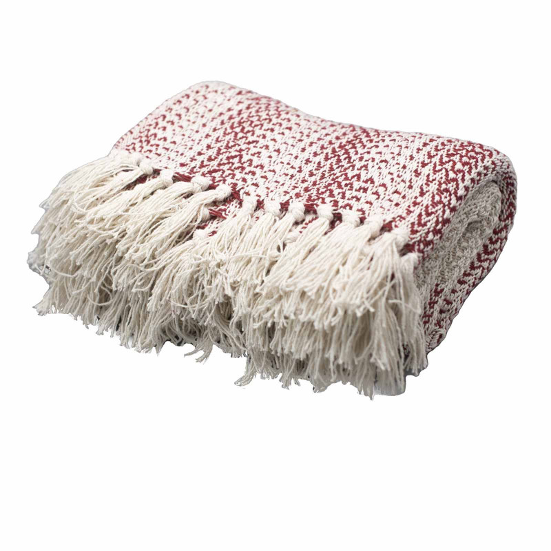Plaids Boho Comfort - Rubis bicolore