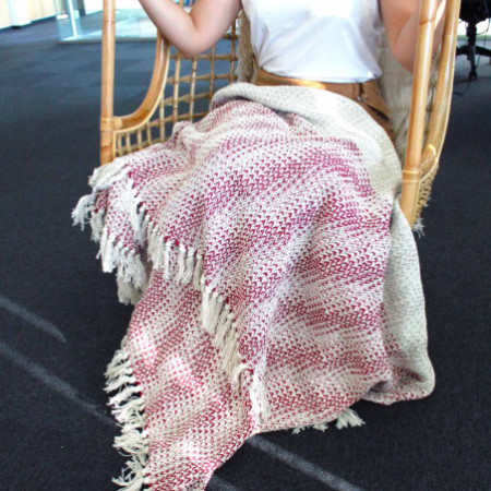 Plaids Boho Comfort - Rubis bicolore