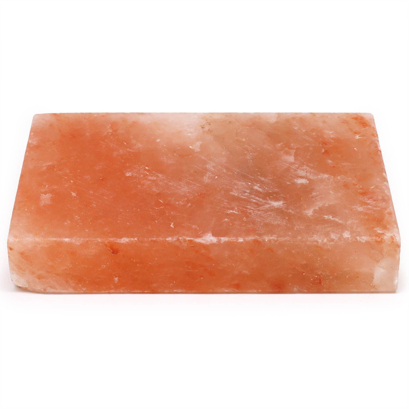 Assiette de cuisson rectangulaire en sel de l'Himalaya - 30 x 20 x 5 cm