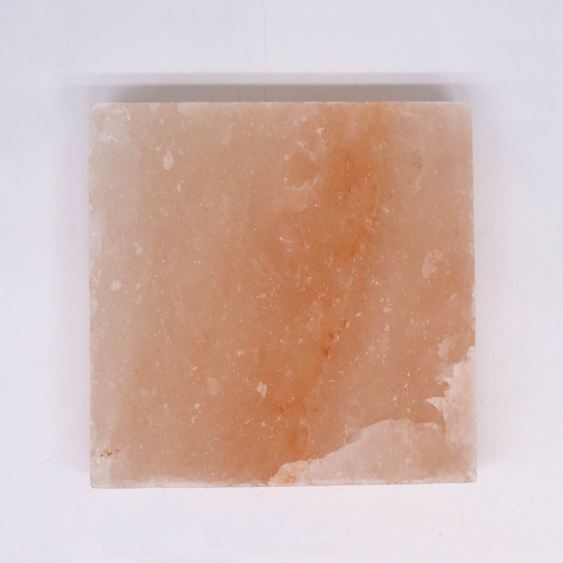 Assiette de cuisson en sel de l'Himalaya - Carrée - 20 x 20 x 5 cm
