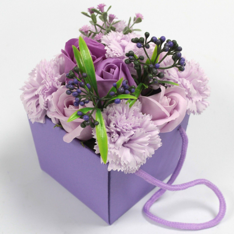 Bouquet de fleurs de savon - Lavande, rose et œillet - SPÉCIAL