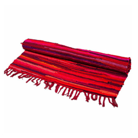 Grand tapis en chiffon - 150 x 90 cm - qualité premium - Rose vif