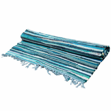Tapis de chambre en tissu - 150 x 200 cm - qualité premium - Aqua Blues
