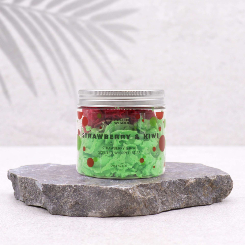 Savon à la crème fouettée fraise et kiwi 120 g
