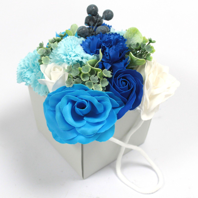 Bouquet de fleurs de savon - Mariage bleu - SPÉCIAL