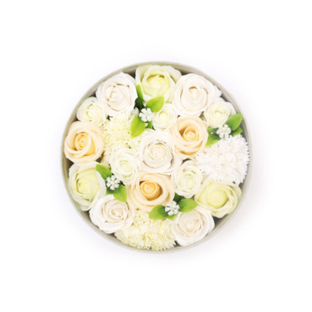 Boîte ronde - Bénédictions de mariage - Blanc et ivoire