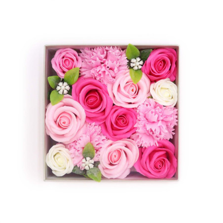 Boîte carrée - Bénédictions pour bébé - Roses