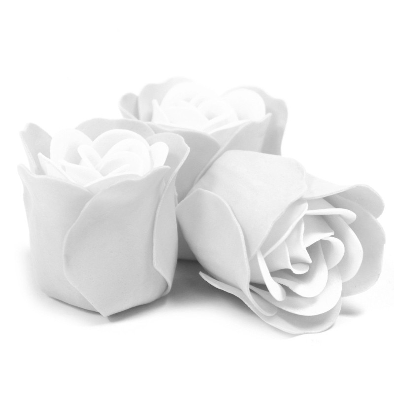 Lot de 3 boîtes à savon en forme de cœur - Blanc
