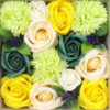 Boîte carrée - Fêtes du printemps - Jaune et vert