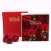 Boîte carrée - Roses rouges classiques