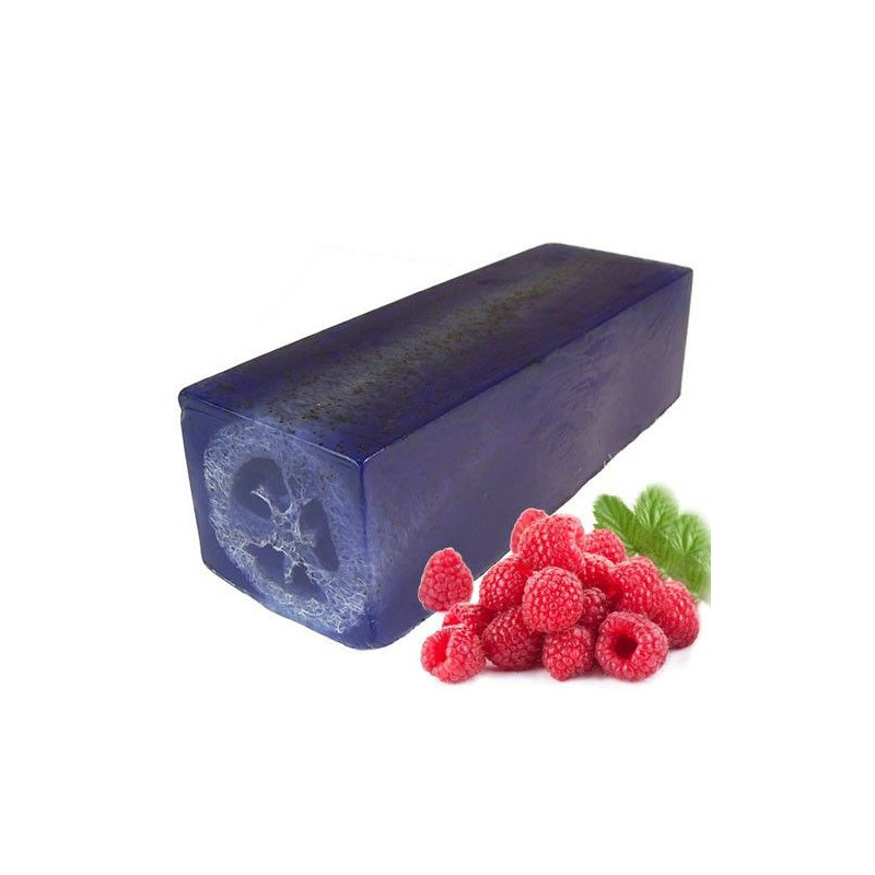 Savon Loofah - Un vrai baume à la framboise