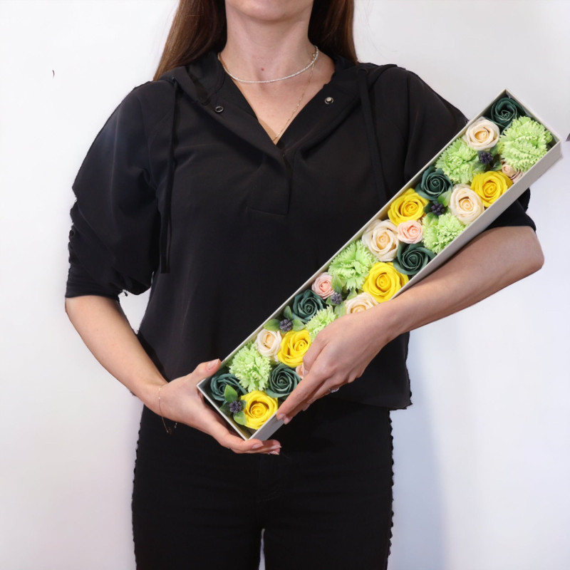 Boîte extra longue - Fêtes du printemps - Jaune et vert