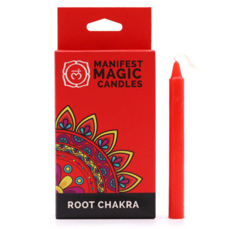 Bougies magiques Manifest (paquet de 12) - Rouge - Chakra racine
