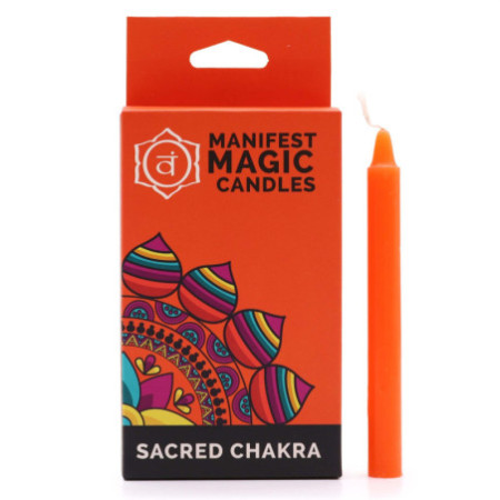Bougies Magiques Manifest (pack de 12) - Orange - Chakra Sacré
