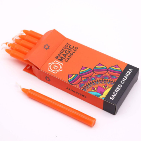 Bougies Magiques Manifest (pack de 12) - Orange - Chakra Sacré