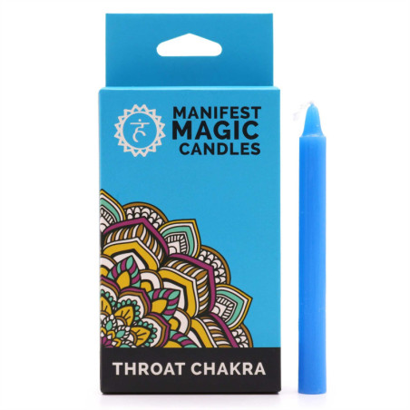 Bougies Magiques Manifest (pack de 12) - Bleu - Chakra de la Gorge