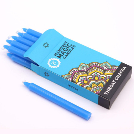 Bougies Magiques Manifest (pack de 12) - Bleu - Chakra de la Gorge