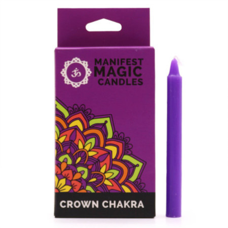 Bougies magiques Manifest (paquet de 12) - Violet - Chakra de la couronne