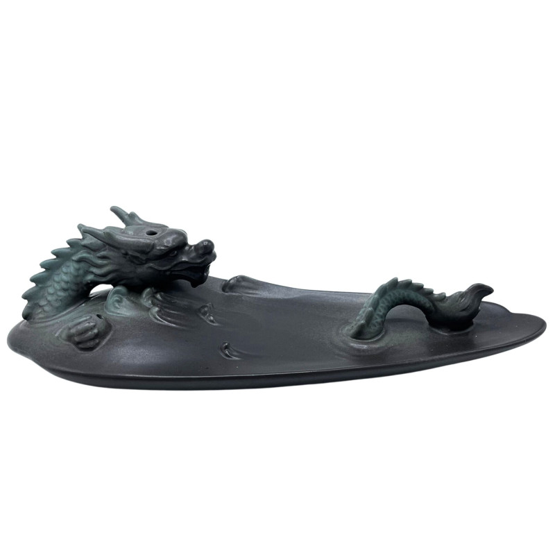 Brûleur d'encens à refoulement - Dragon dans la piscine aux détails surprenants