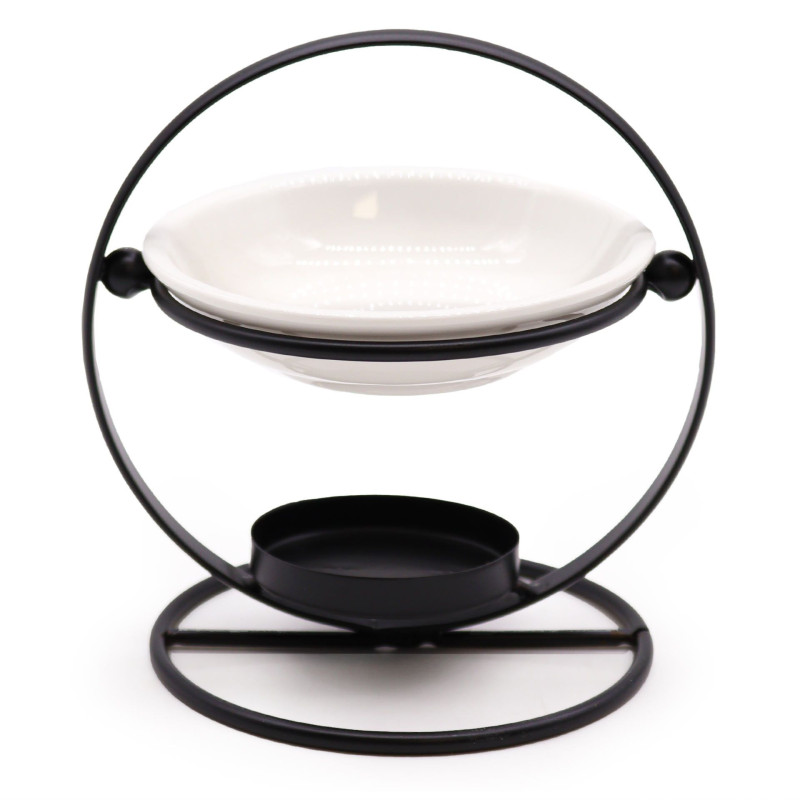 Support rond en céramique et métal