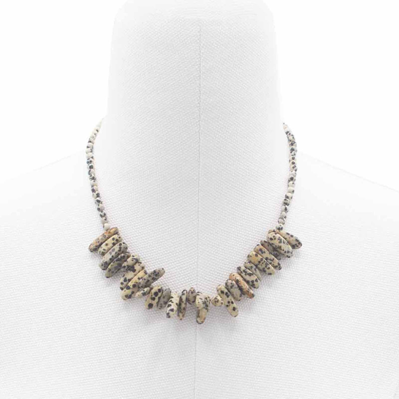 Collier de pierres précieuses Longstone - Pierre dalmate