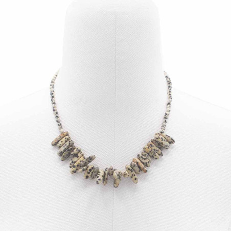 Collier de pierres précieuses Longstone - Pierre dalmate