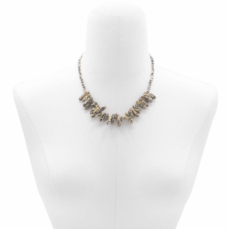 Collier de pierres précieuses Longstone - Pierre dalmate