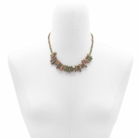 Collier de pierres précieuses Longstone - Agate mousse