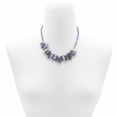 Collier de pierres précieuses Longstone - Sodalite