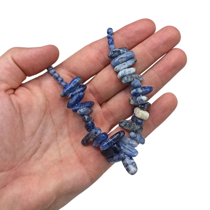 Collier de pierres précieuses Longstone - Sodalite