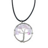 Pendentif Arbre de Vie - Quartz Rose