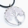 Pendentif Arbre de Vie - Quartz Rose