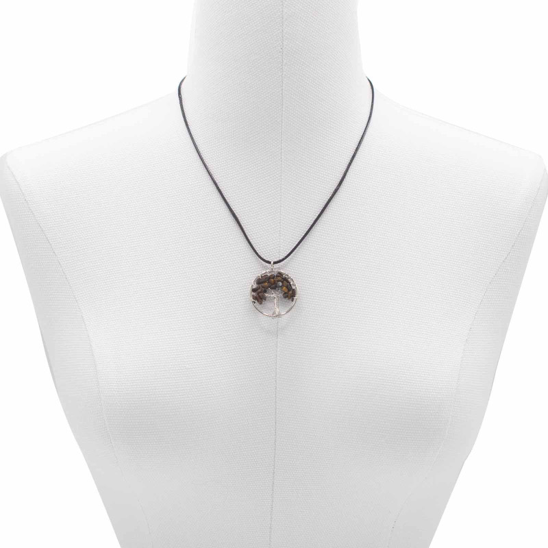 Pendentif Arbre de Vie - Oeil de Tigre